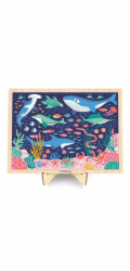 Mudpuppy Dřevěné puzzle Život v oceánu + stojan 100 dílků