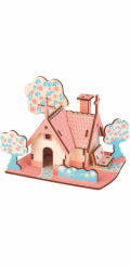 Woodcraft Dřevěné 3D puzzle Americká chata