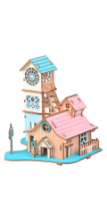 Woodcraft Dřevěné 3D puzzle Vila u řeky