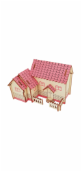Woodcraft Dřevěné 3D puzzle Fialový dům