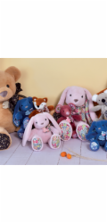 Doudou Histoire d´Ours Plyšový kamarád růžový králíček 40 cm