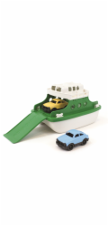 Green Toys Trajekt zeleno-bílý s autíčky