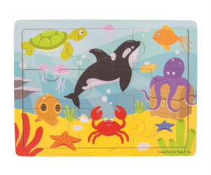 Bigjigs Toys Dřevěné puzzle mořský svět