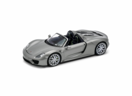 Welly Porsche 918 Spyder (convertible) 1:24 šedé