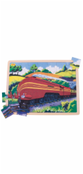 Bigjigs Toys Dřevěné puzzle historický vlak Vévodkyně z Hamiltonu 35 dílků