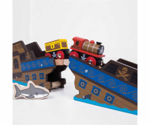 Bigjigs Rail Pirátský vlak + 3 koleje