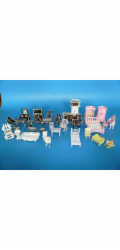 Woodcraft Dřevěné 3D puzzle barevný nábytek