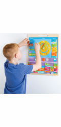 Bigjigs Toys Anglický magnetický kalendář s hodinami