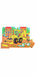 Bigjigs Toys Dřevěné puzzle bagr 9 dílků