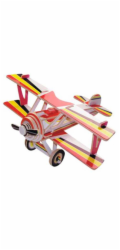 Woodcraft Dřevěné 3D puzzle Dvouplošník barevný