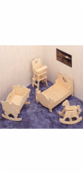 Woodcraft Dřevěné 3D puzzle Dětský pokoj