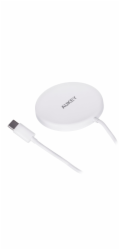 AUEKY Aircore Magnetic LC-A1 Bezdrátová magnetická nabíječka QI USB-C 15W Bílá