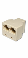 Rozbočovač UTP cat.5e 1 na 2 RJ45 (rozdvojka)