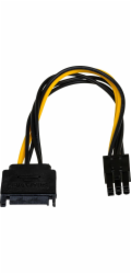 Akyga adapter SATA/PCI-Express 6-pin/15cm