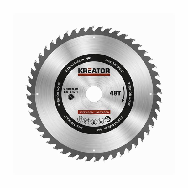 Pilový kotouč Kreator KRT020425 na dřevo 250mm, 48T