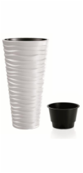 Květináč Prosperplast SAND SLIM bílý 29,6 cm 