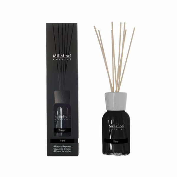 Skleněný difuzér Millefiori Milano, Natural, 250ml/Nero