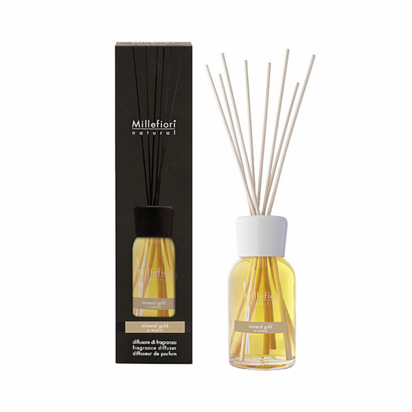 Skleněný difuzér Millefiori Milano, Natural, Mineralní zl...