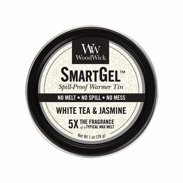 Vonný gel WoodWick, Bílý čaj a jasmín, 28 g