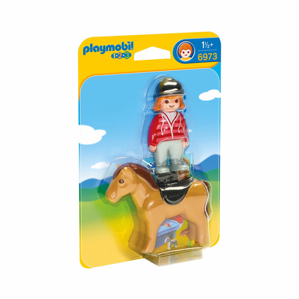 Jezdkyně s koněm Playmobil, 1.2.3, 2 ks