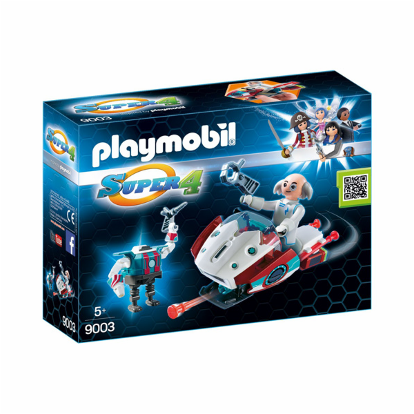 Skyjet s Dr. X a Robotem Playmobil, Super 4, 32 dílků