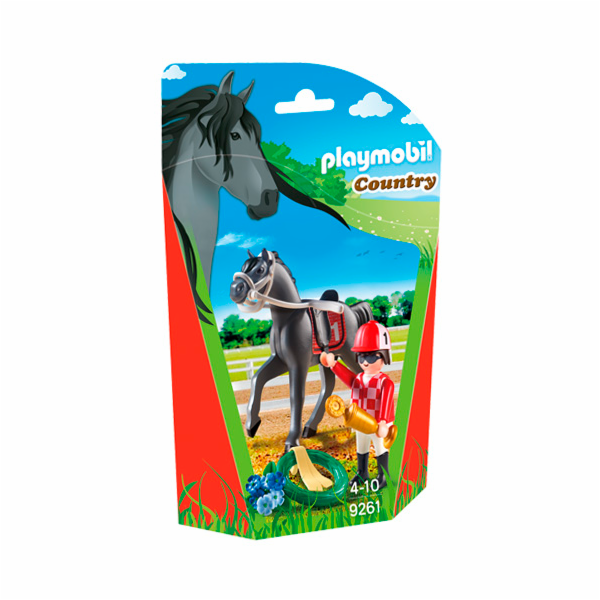 Žokej Playmobil, Jezdecký dvůr, 18 dílků