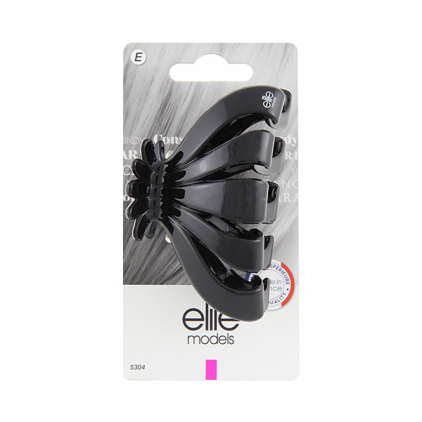 Skřipec do vlasů Elite Models, hnědý, šíře 8cm