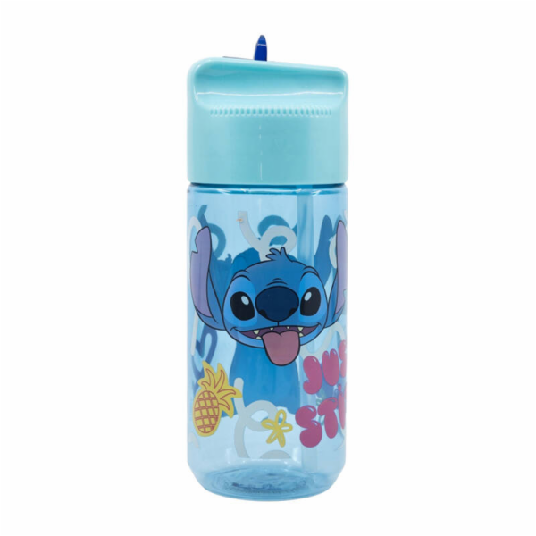 Láhev na vodu s brčkem pro děti STOR 75036 430 ml Stitch ...