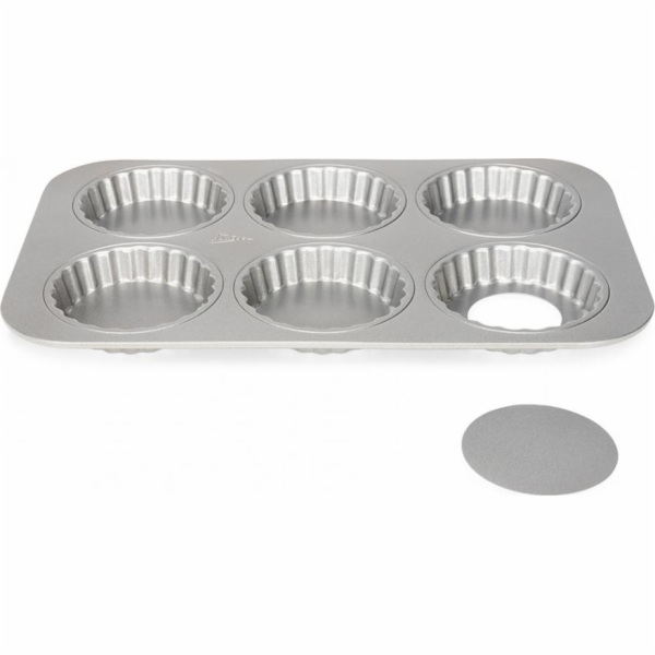 Quiche ve tvaru patisse Mini s volným dnem 10 cm stříbrné...