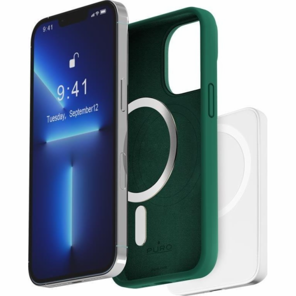 PURO ICON MAG - iPhone 14 Pro MagSafe Case (tmavě zelené)