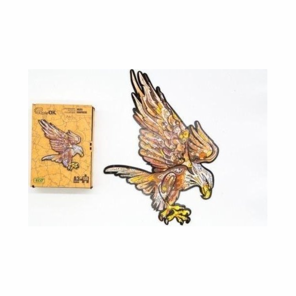 PuzzleOK Dřevěné eko puzzle 125 Karpatský orel A3
