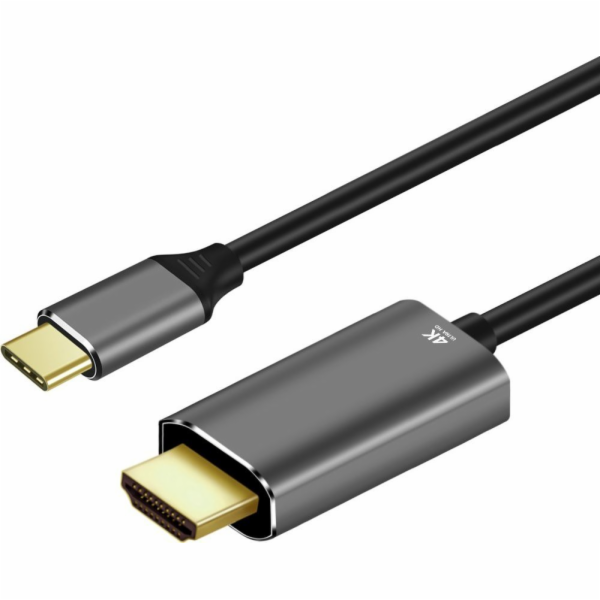 USB Art USB-C - HDMI kabel 1,8 m Černošedý (KABUSBC OEM-C...