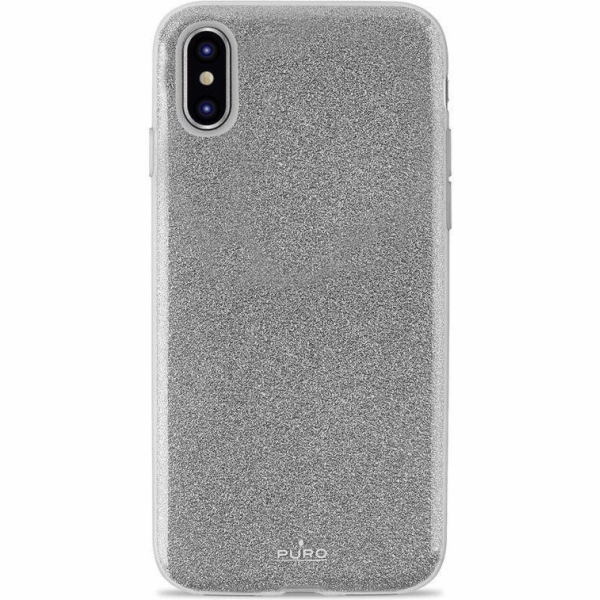 Kryt Puro PURO Glitter Shine - iPhone Xs Max Case (stříbrný)