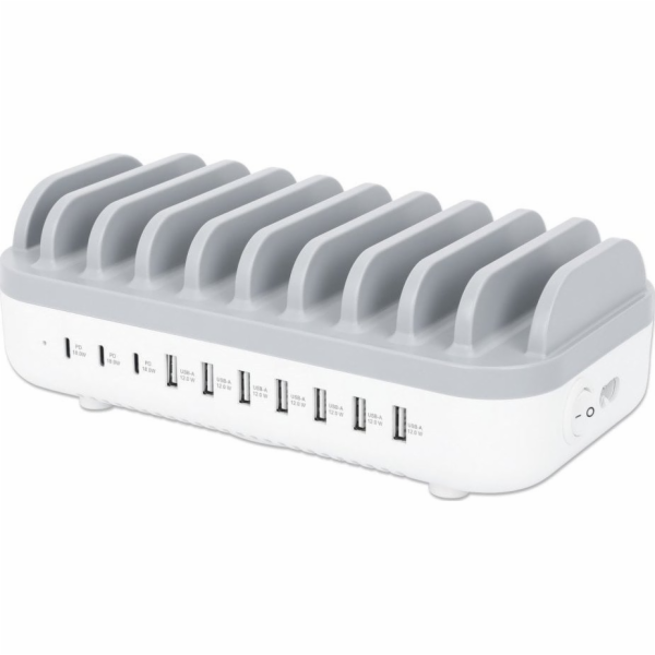 Charger Manhattan 10portová USB nabíjecí stanice 120W 3x ...