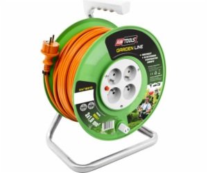 AWTools Garden Line 3 x 1mm 10A 4 zásuvky oranžový prodlu...