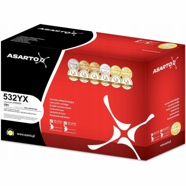 Toner Asarto Yellow Replacement 46490605 (AS-LO532YXN)