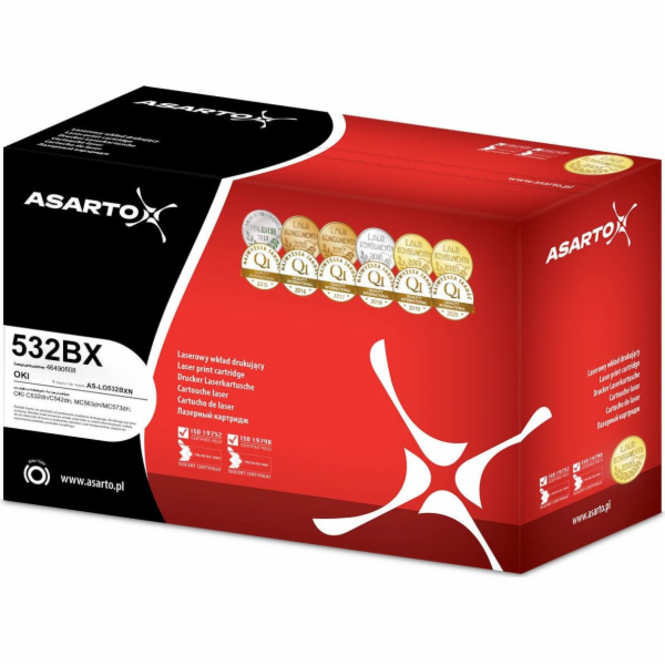Náhradní toner Asarto Black 46490608 (AS-LO532BXN)