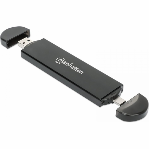 Manhattan Externí kryt USB-C/A 3.2 Gen2 M.2 NVMe SATA SSD...