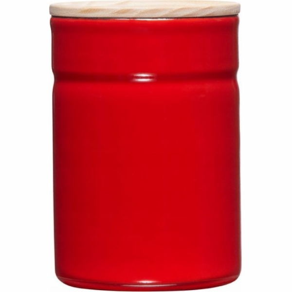 Riess  - Kuchyňská nádoba s dřevěným víkem 0,5l Fresh Tomato