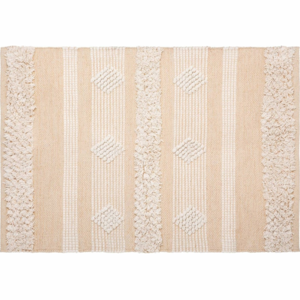 Koberec Atmosphera Beige Cot Sand, bavlna, boho, 60 x 90 cm