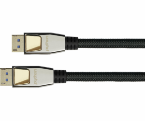 PYTHON  DisplayPort 2.0 kabel Nylongeflecht černý 0,5m