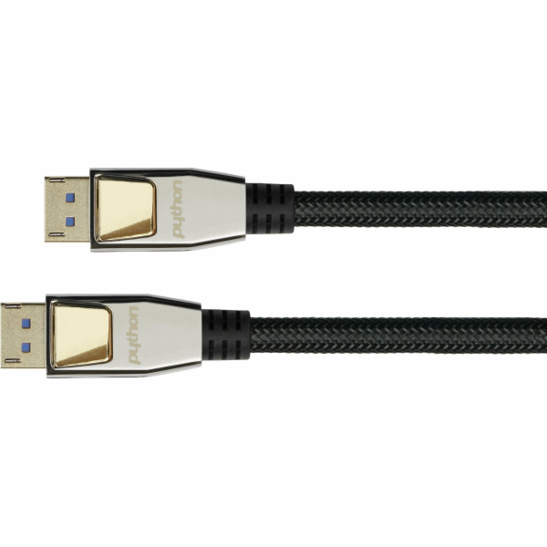PYTHON Kabel Python DisplayPort 2.0 Nylongeflecht černý 1m