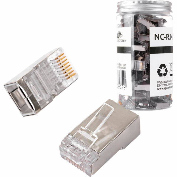 Spacetronik RJ45 zástrčka kat. 6 FTP NC-RJ456FT-11 100ks ...