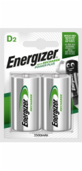 Nabíjecí prvky ENERGIZER D, 2500 mAh, 2 ks.