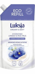 Tekuté mýdlo LUKSJA LNĚNÉ A RÝŽOVÉ MLÉKO doplněk, 400 ml