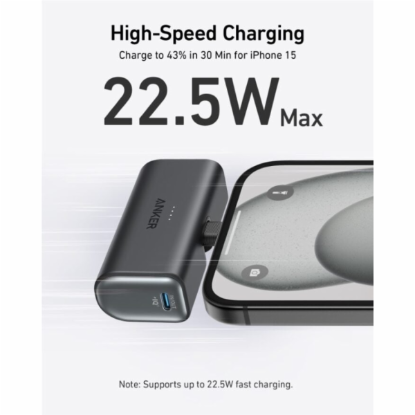 Powerbanka Anker Nano 5000mAh 22,5W s bezdrátovým USB-C č...