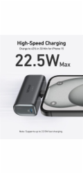 Powerbanka Anker Nano 5000mAh 22,5W s bezdrátovým USB-C černým