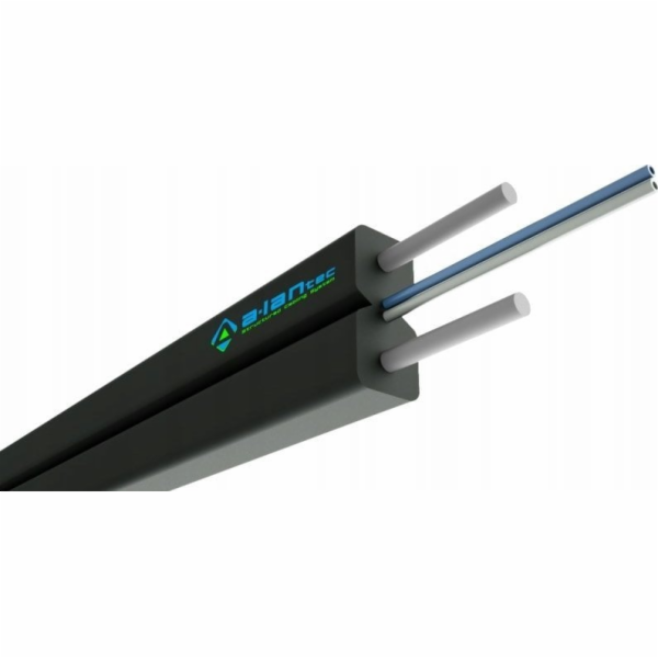 ALANTEC Optický kabel OS2 FTTH plochý SM 2J 9/125 LSOH če...