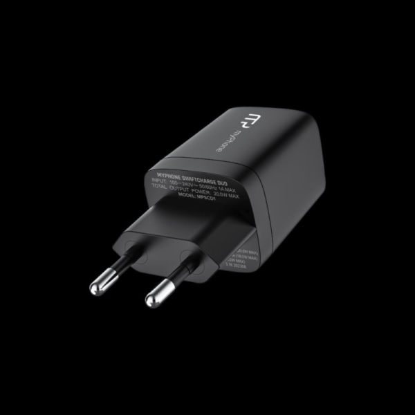 Nabíječka do sítě myPhone SwiftCharge Duo černá