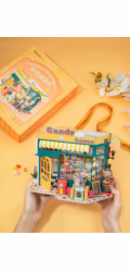 RoboTime 3D dřevěná skládačka Miniatura domečku Cukrárna